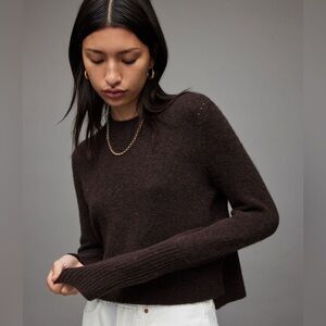 All Saints Dark Brown Crew Neck Sweater
